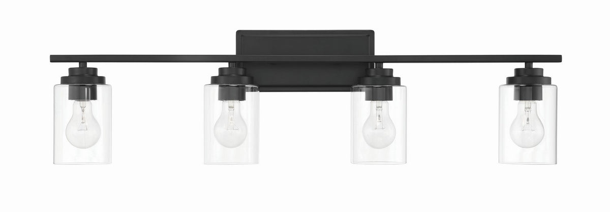 Craftmade - 20435FB4 - Four Light Vanity - Clark - Flat Black
