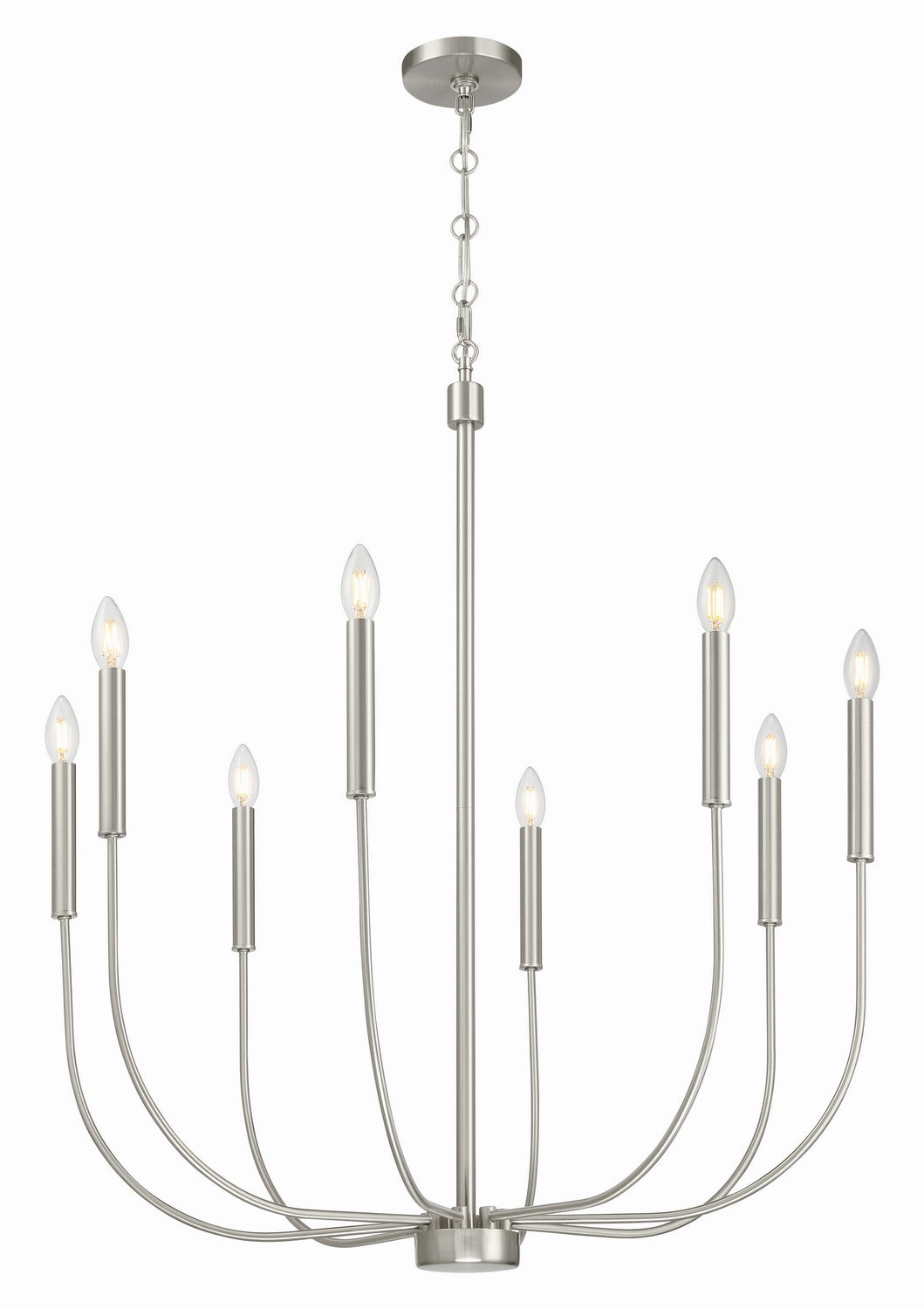 Craftmade - 59828-BNK - Eight Light Chandelier - Traci - Brushed Polished Nickel