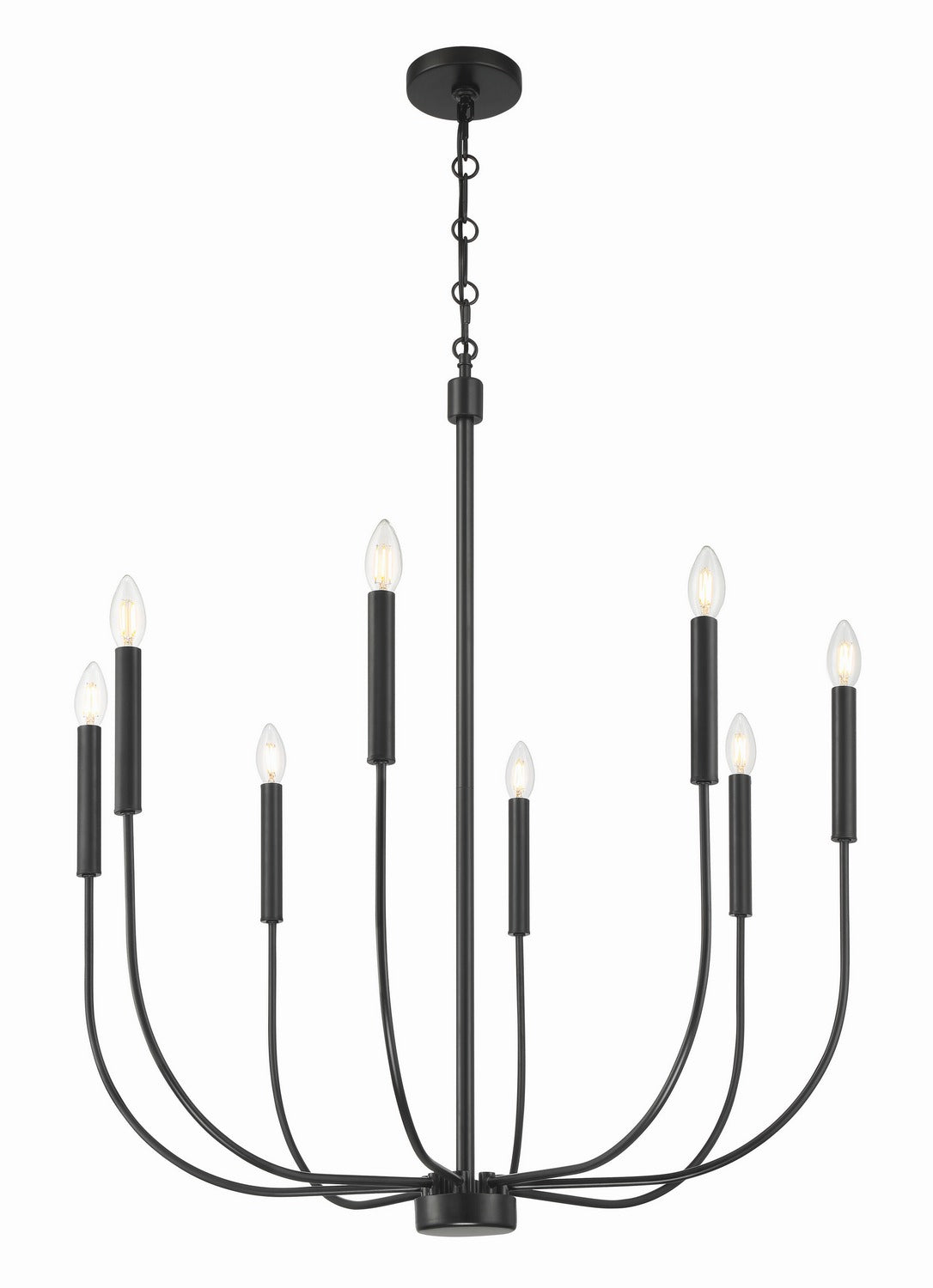Craftmade - 59828-FB - Eight Light Chandelier - Traci - Flat Black