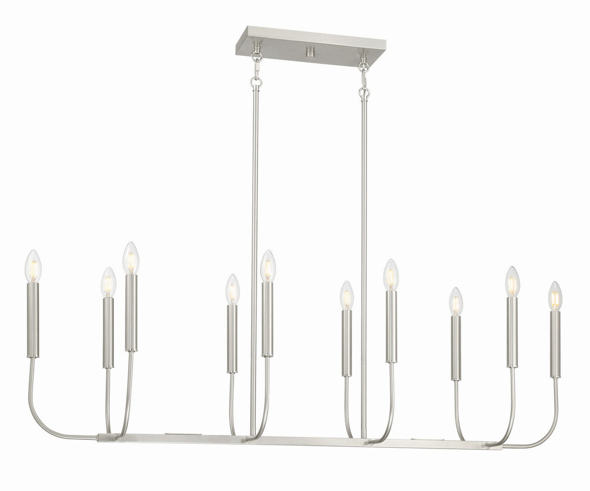 Craftmade - 59870-BNK - Ten Light Island Pendant - Traci - Brushed Polished Nickel
