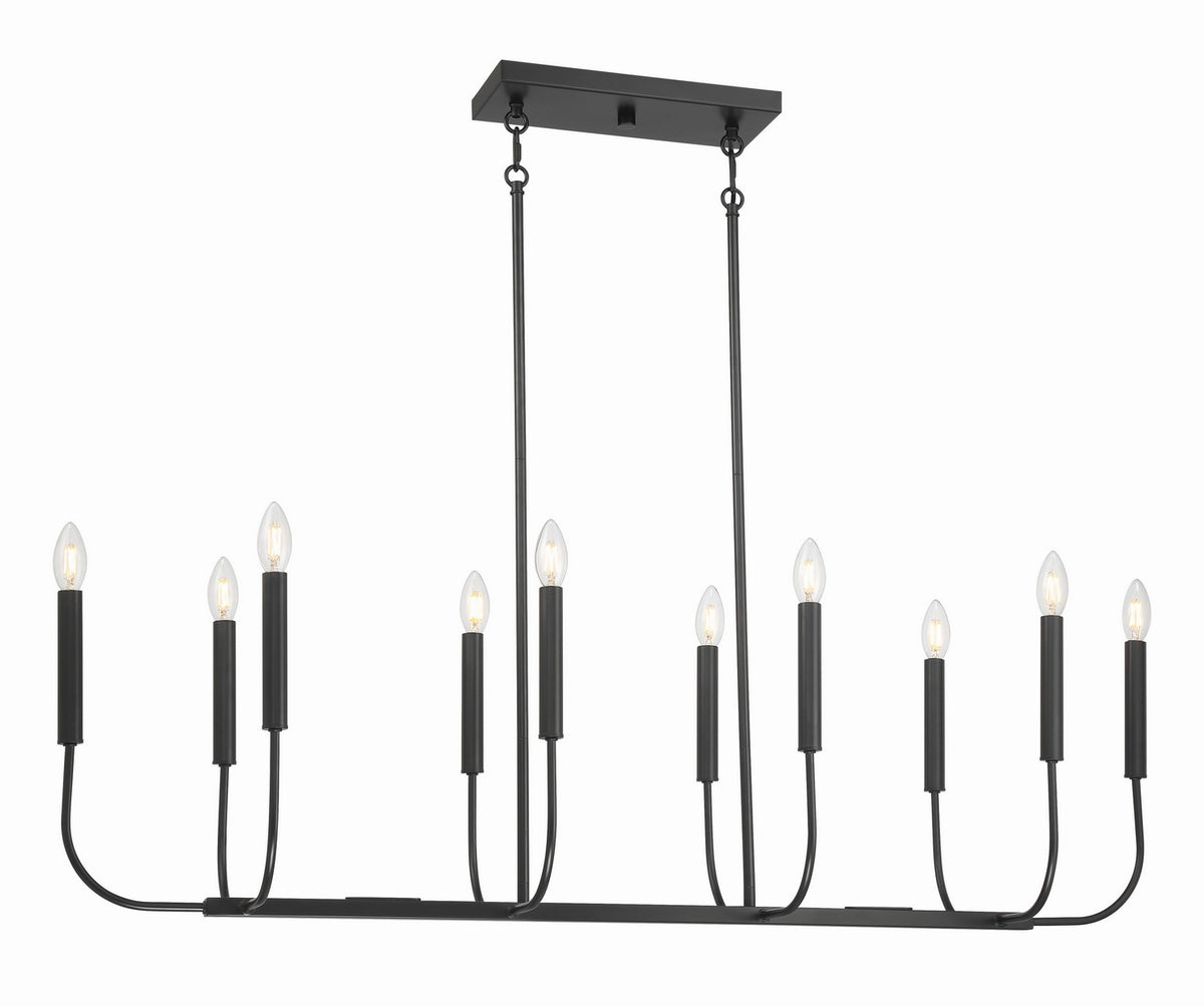 Craftmade - 59870-FB - Ten Light Island Pendant - Traci - Flat Black