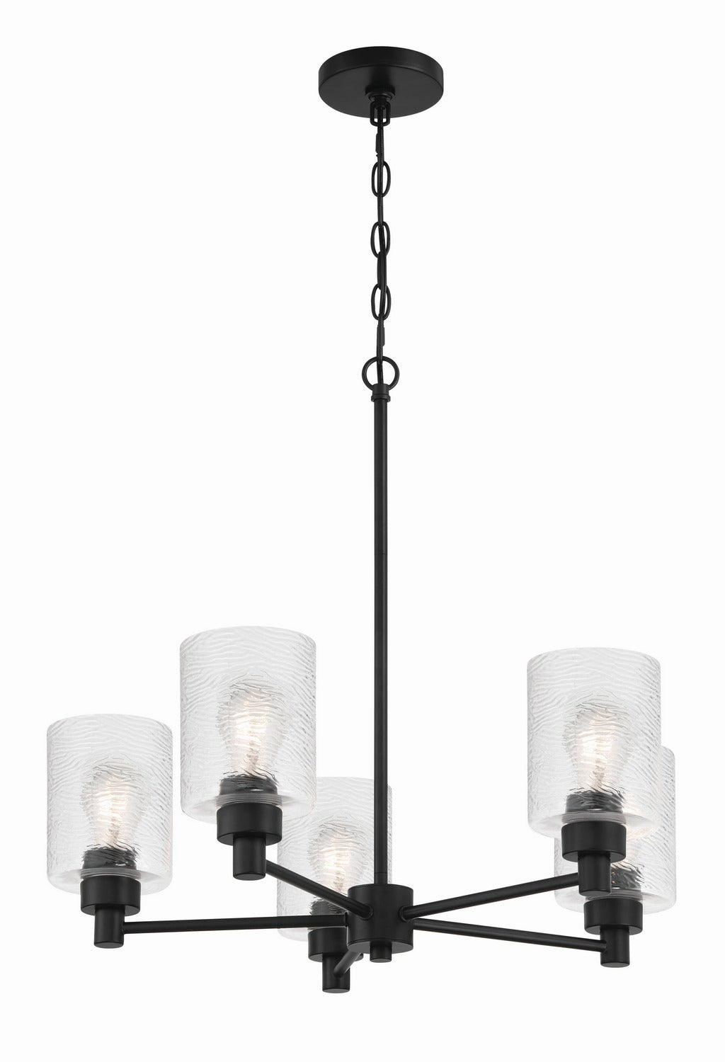 Craftmade - 60225-FB - Five Light Chandelier - Lyndsey - Flat Black