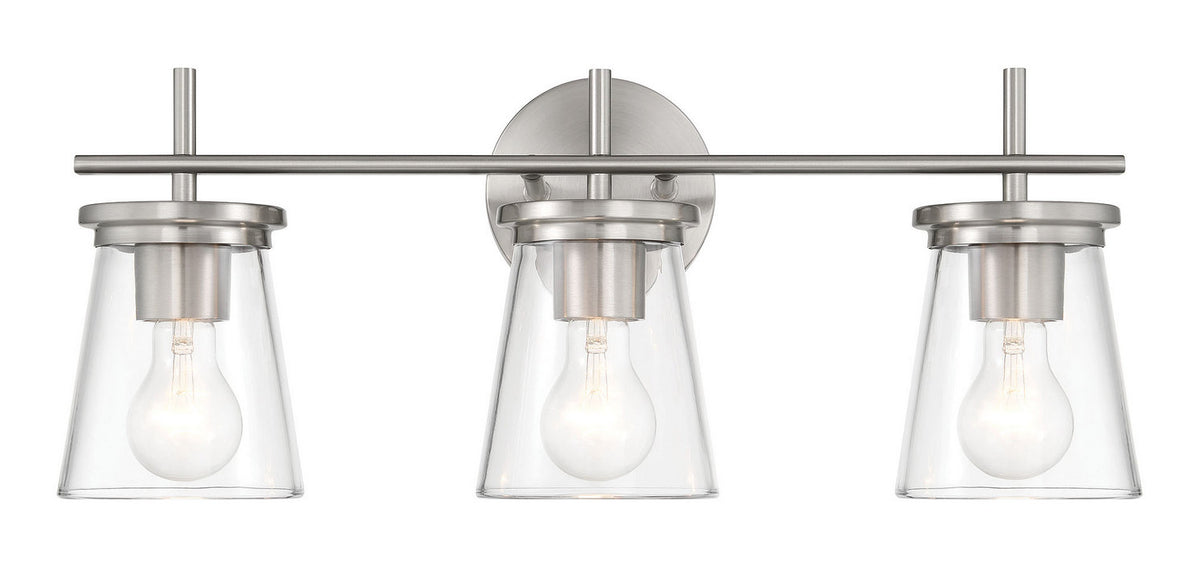 Craftmade - 60403-BNK - Three Light Vanity - Connell - Brushed Polished Nickel