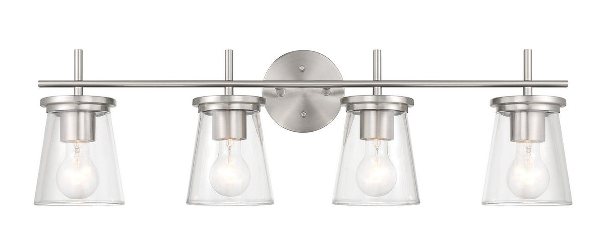 Craftmade - 60404-BNK - Four Light Vanity - Connell - Brushed Polished Nickel