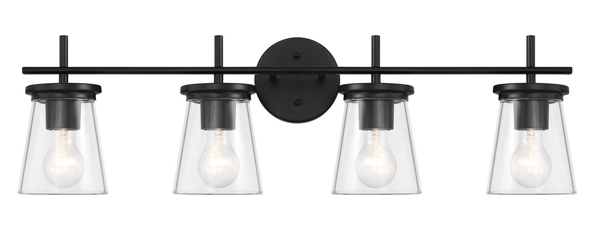 Craftmade - 60404-FB - Four Light Vanity - Connell - Flat Black