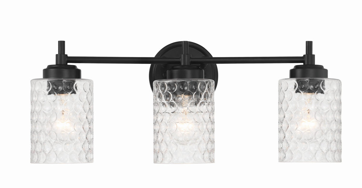 Craftmade - 60503-FB - Three Light Vanity - Claire - Flat Black