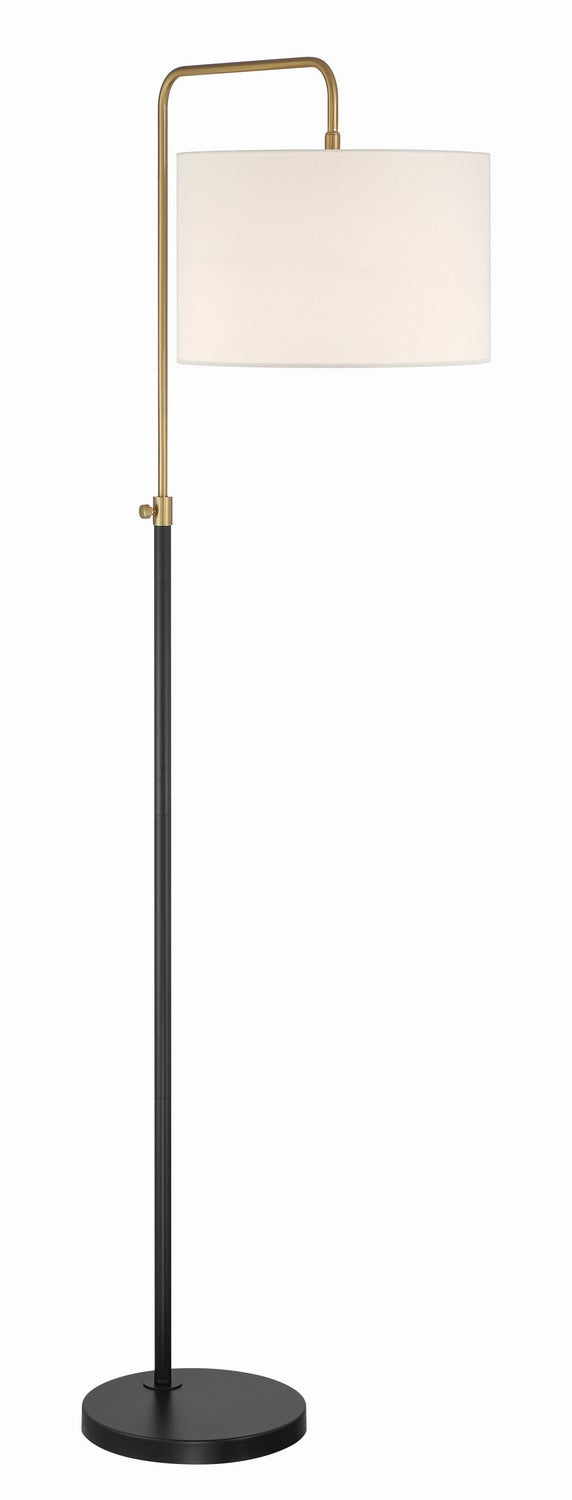 Craftmade - 87008FBSB-F - One Light Floor Lamp - Ingraham - Flat Black/Satin Brass
