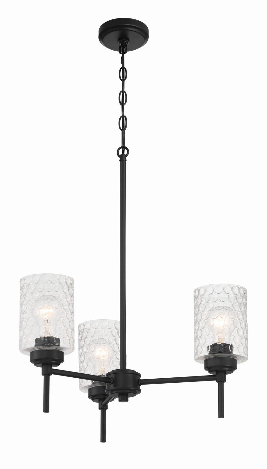 Craftmade - 60523-FB - Three Light Chandelier - Claire - Flat Black