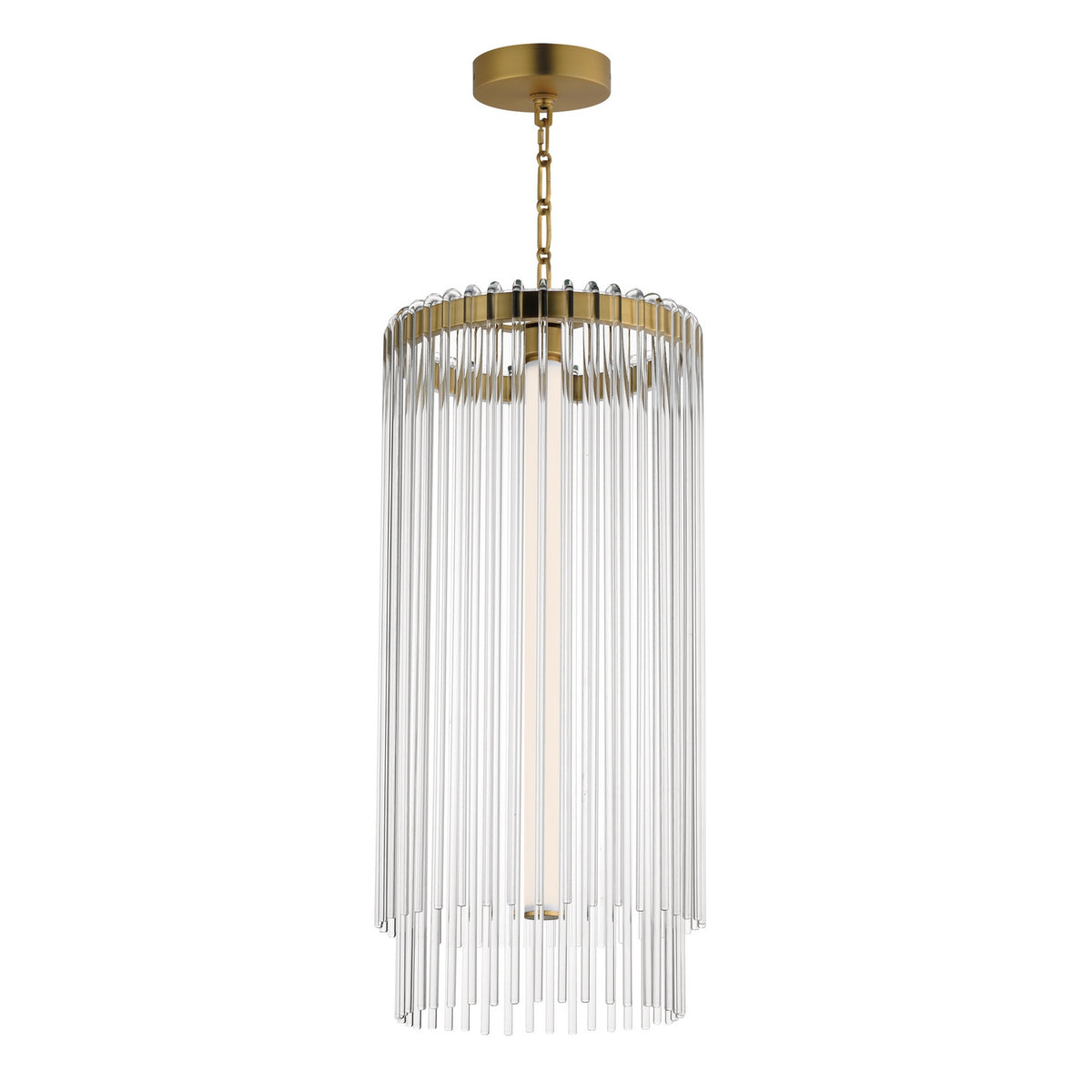 Maxim - 38426CLNAB - LED Foyer Pendant - Jolie - Natural Aged Brass
