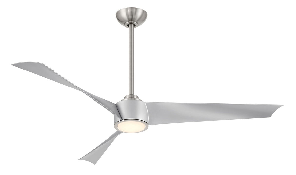 Minka Aire - F774L-BN/SL - 56"Ceiling Fan - Pike - Brushed Nickel With Silver Blades