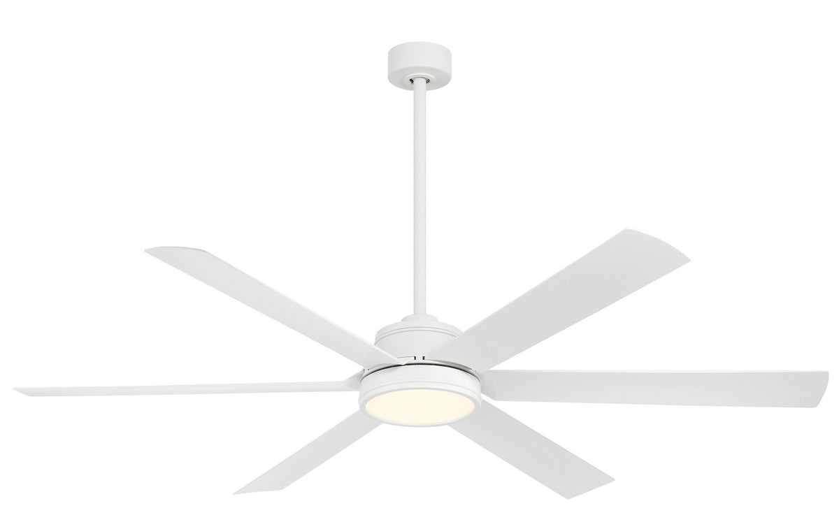 Minka Aire - F897L-WHF - 65"Ceiling Fan - Cairo - Flat White