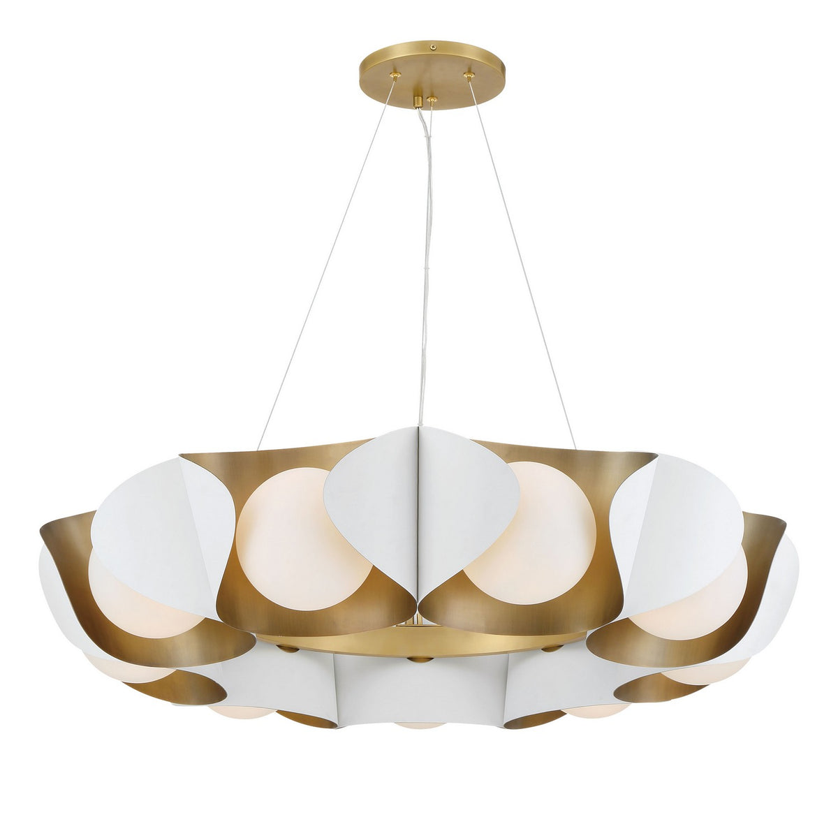 Minka-Lavery - 3779-893 - Nine Light Pendant - Flare - Sand White
