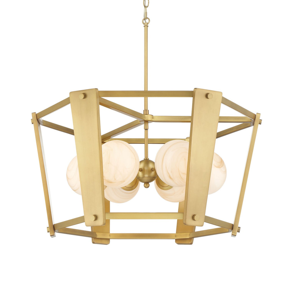 Minka-Lavery - 3786-732 - Six Light Pendant - Shimmer - Legacy Brass