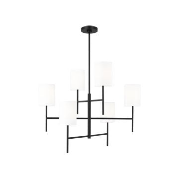 Visual Comfort Studio - BC1006MBK - Six Light Chandelier - Key - Midnight Black