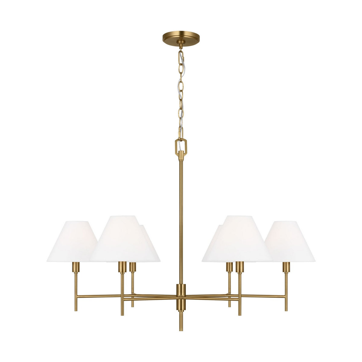 Visual Comfort Studio - CC1776BBS - Six Light Chandelier - Ridgewood - Burnished Brass