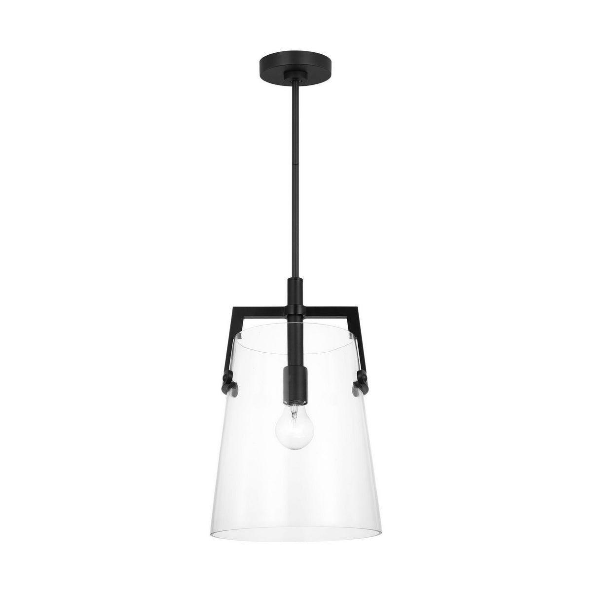 Visual Comfort Studio - DJP1271MBK - One Light Pendant - Crofton - Midnight Black