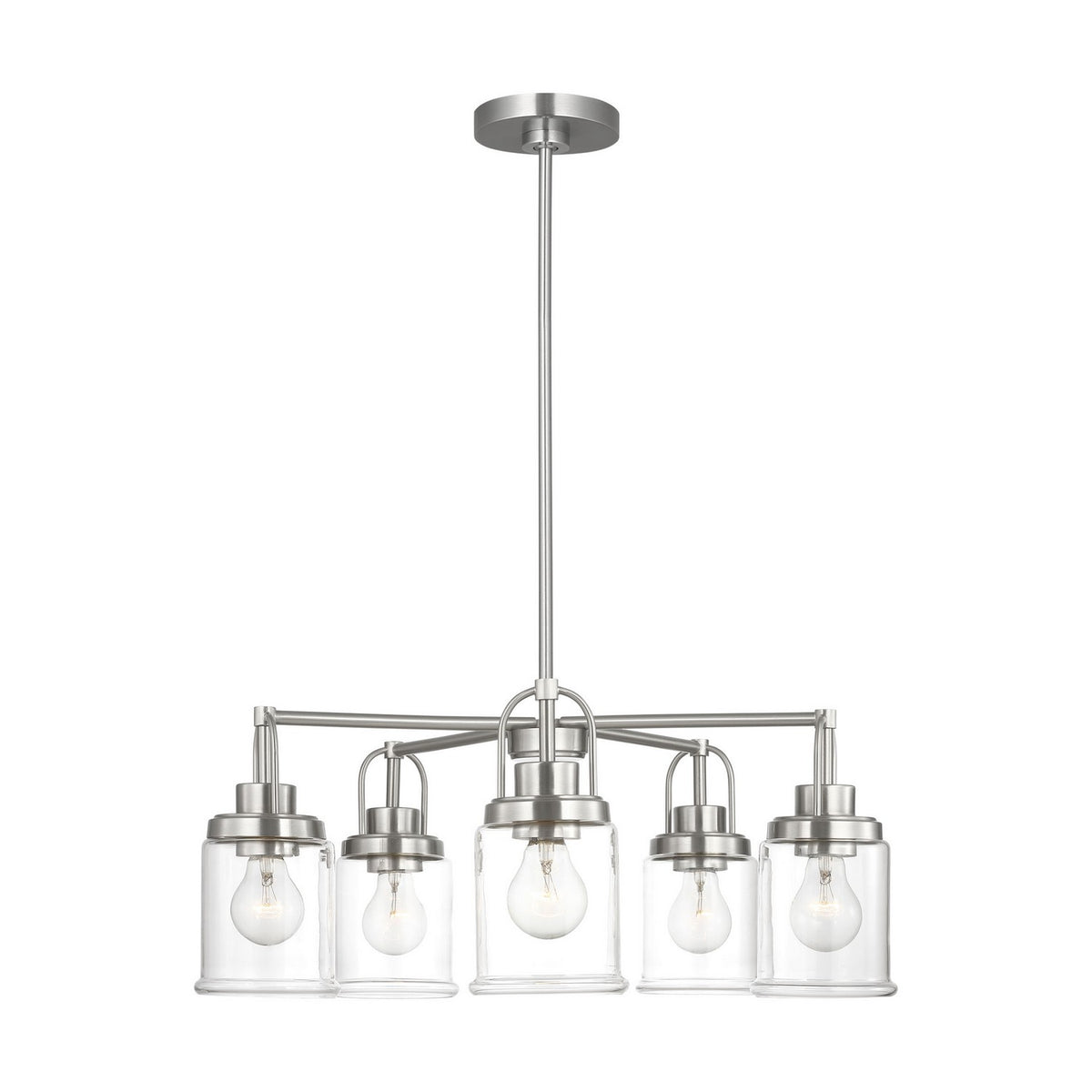 Visual Comfort Studio - GLC1175BS - Five Light Chandelier - Anders - Brushed Nickel