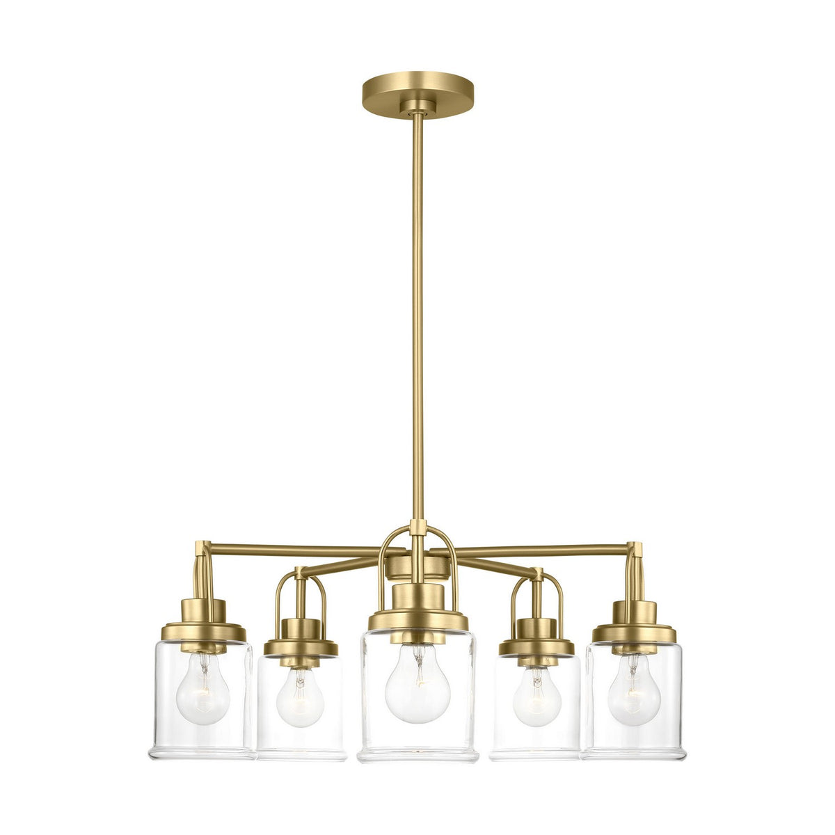 Visual Comfort Studio - GLC1175SB - Five Light Chandelier - Anders - Satin Brass
