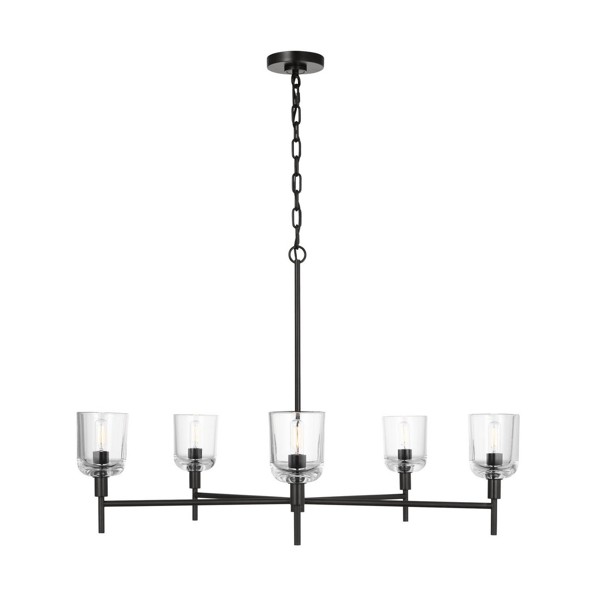 Visual Comfort Studio - TFC1135AI - Five Light Chandelier - Hartley - Aged Iron