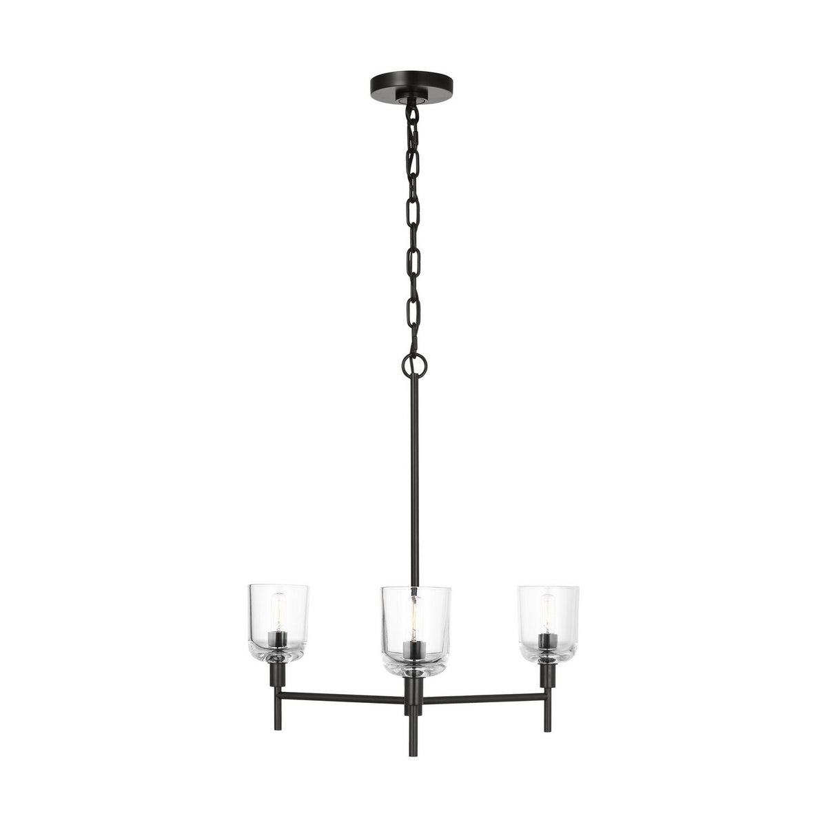Visual Comfort Studio - TFC1143AI - Three Light Chandelier - Hartley - Aged Iron