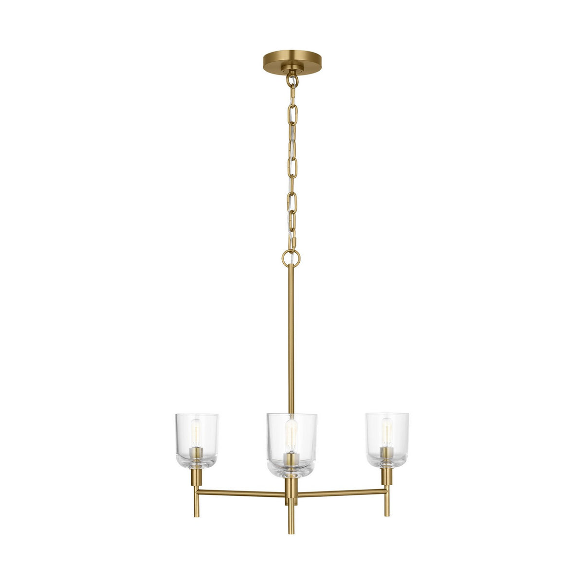 Visual Comfort Studio - TFC1143BBS - Three Light Chandelier - Hartley - Burnished Brass