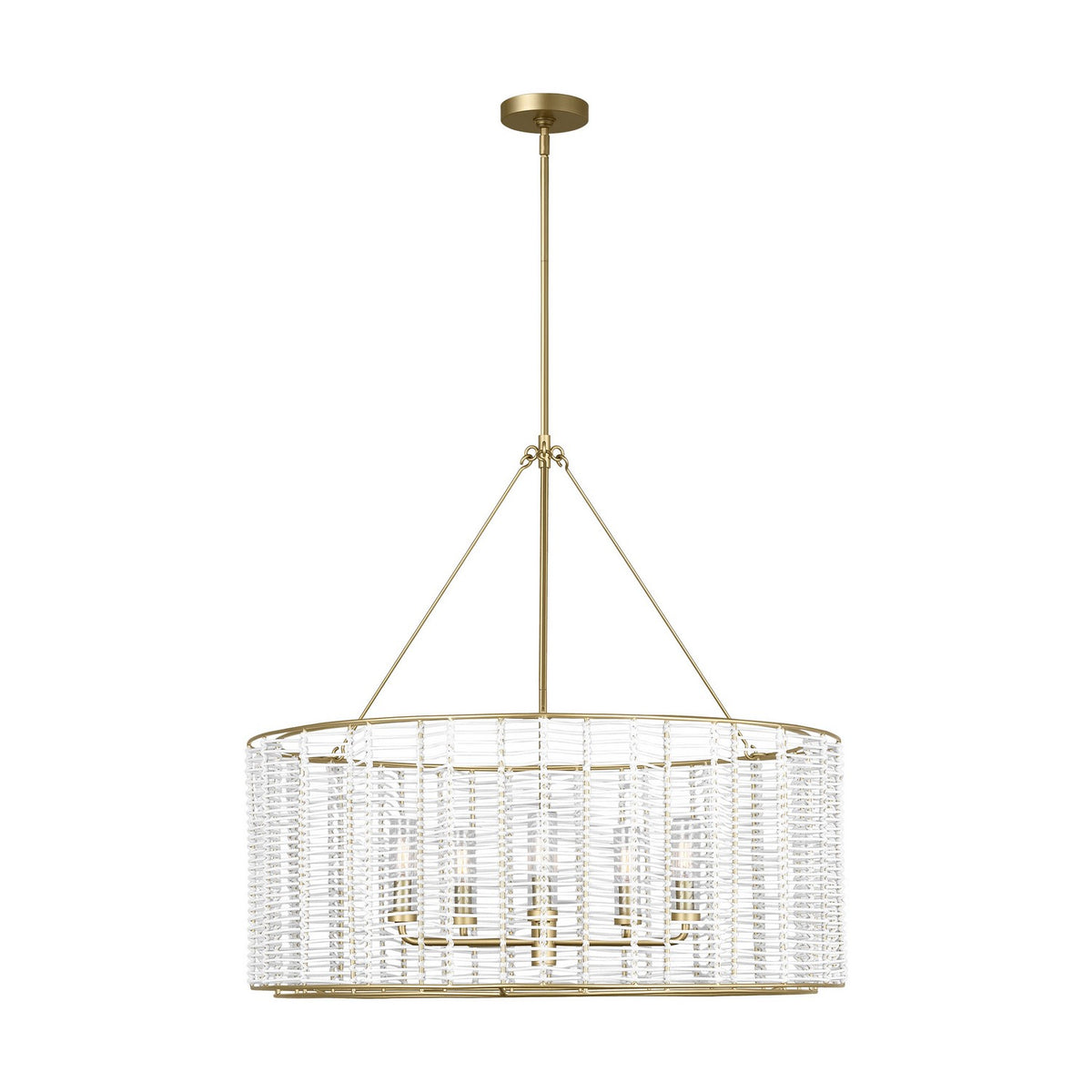 Visual Comfort Studio - TFC1155PCB - Five Light Chandelier - Winslow - Powder-Coated Brass