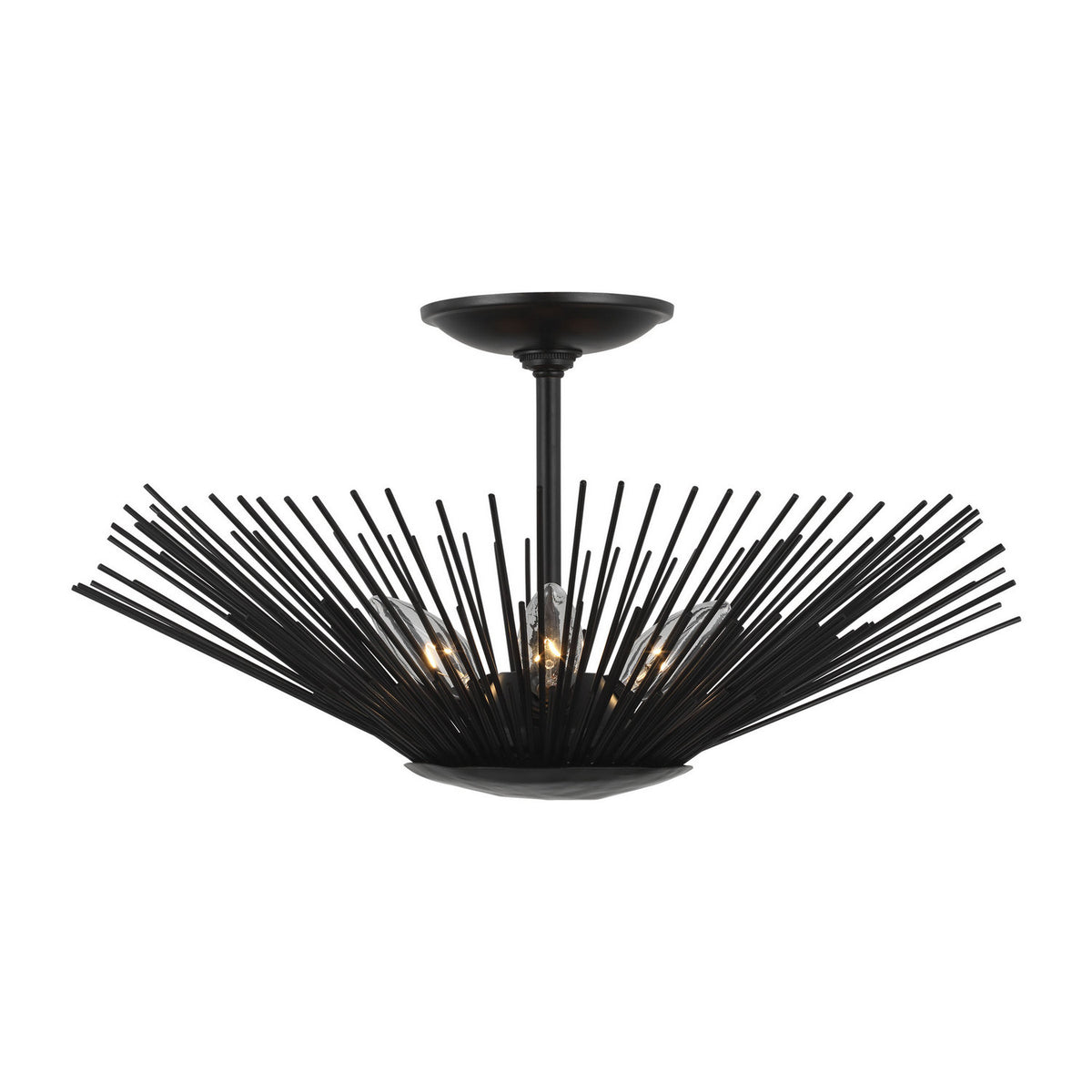Visual Comfort Studio - AF1083AI - Three Light Semi-Flush Mount - Helios - Aged Iron