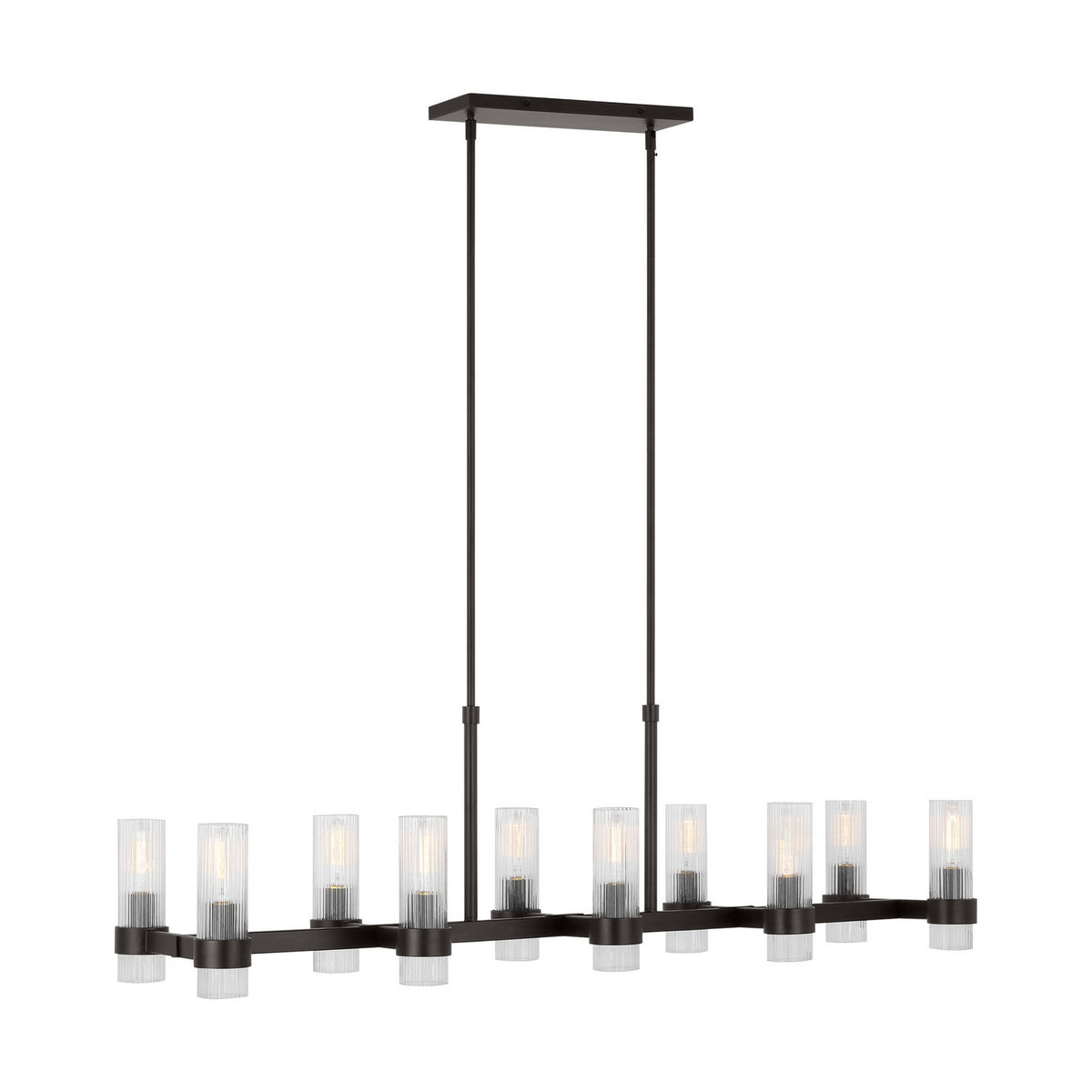 Visual Comfort Studio - CC13810AI - Ten Light Chandelier - Geneva - Aged Iron