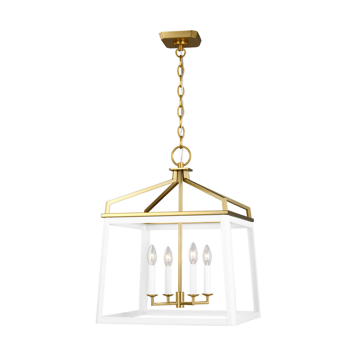 Visual Comfort Studio - CC1554MWTBBS - Four Light Lantern - Carlow - Matte White