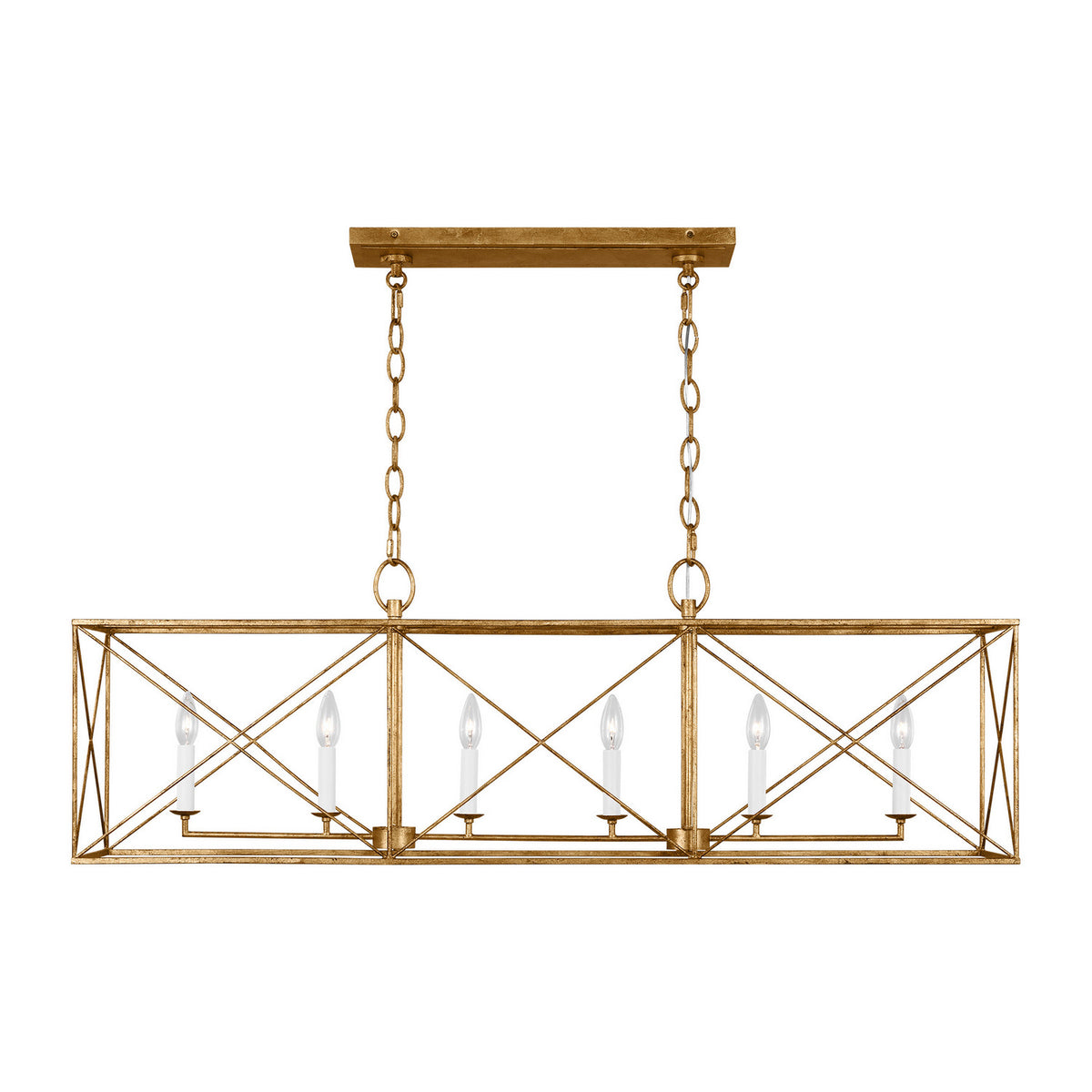 Visual Comfort Studio - CC1646ADB - Six Light Chandelier - Beatrix - Antique Gild