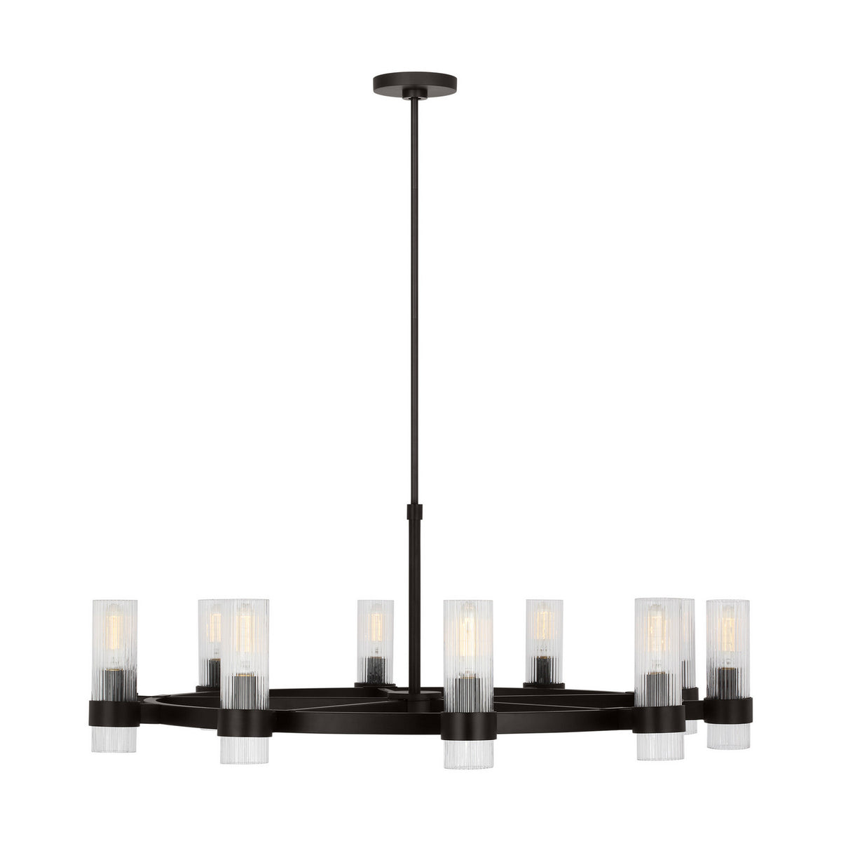 Visual Comfort Studio - CC16810AI - Eight Light Chandelier - Geneva - Aged Iron