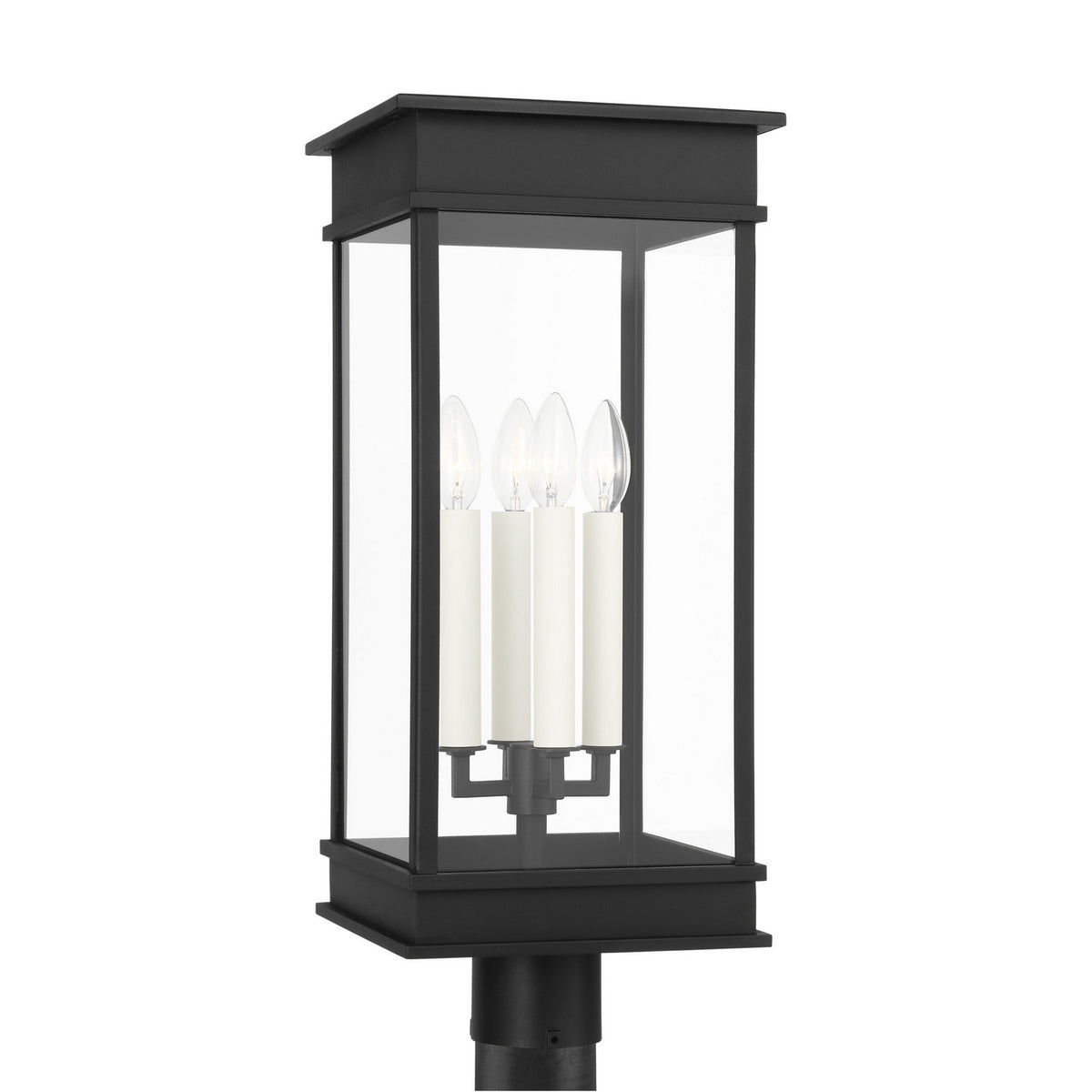 Visual Comfort Studio - CO1524TXB - Four Light Outdoor Post Lantern - Cupertino - Textured Black