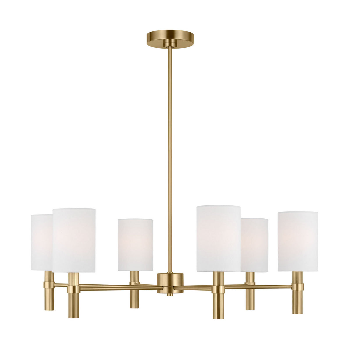 Visual Comfort Studio - DJC1146SB - Six Light Chandelier - Manor - Satin Brass
