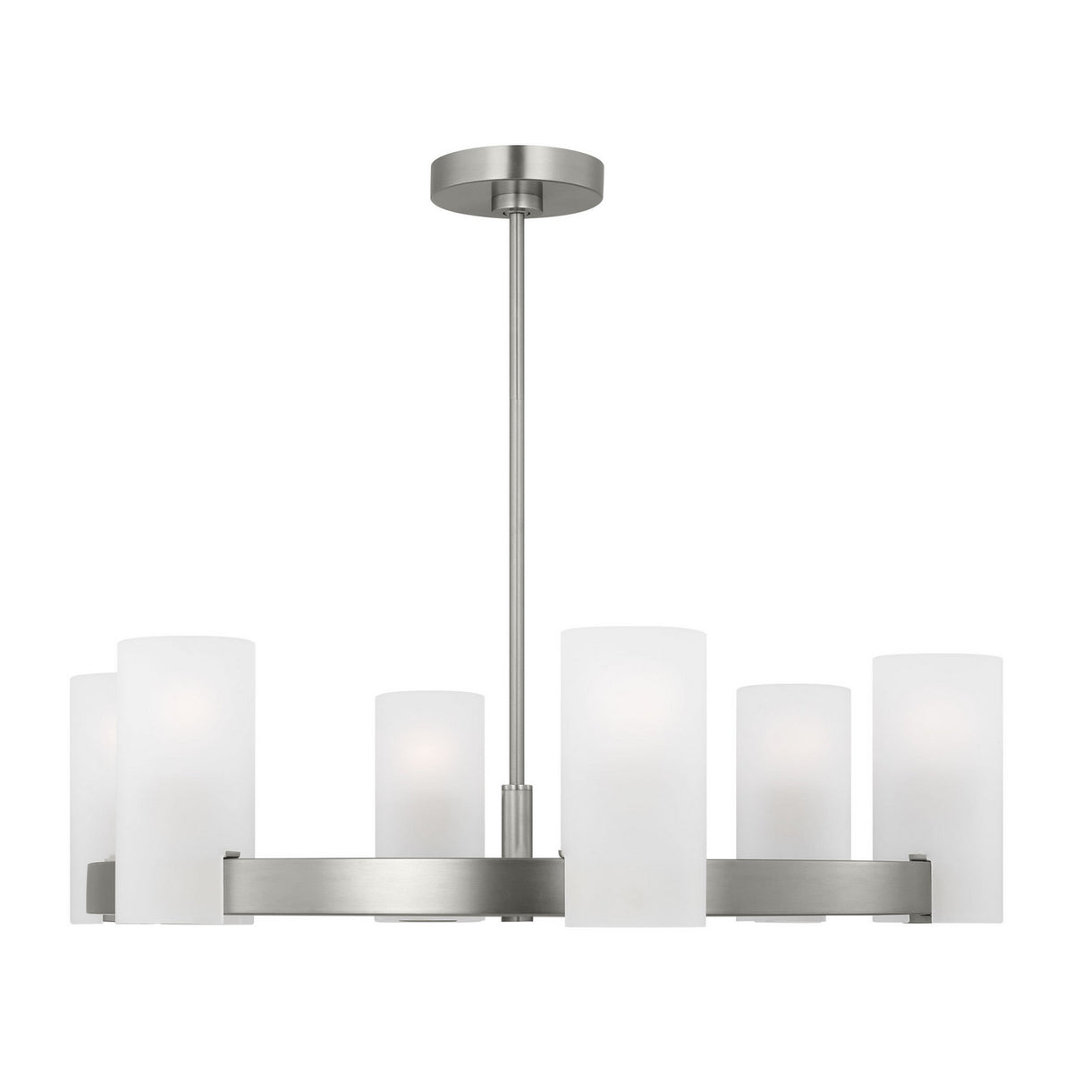 Visual Comfort Studio - DJC1166BS - Six Light Chandelier - Rhode - Brushed Steel