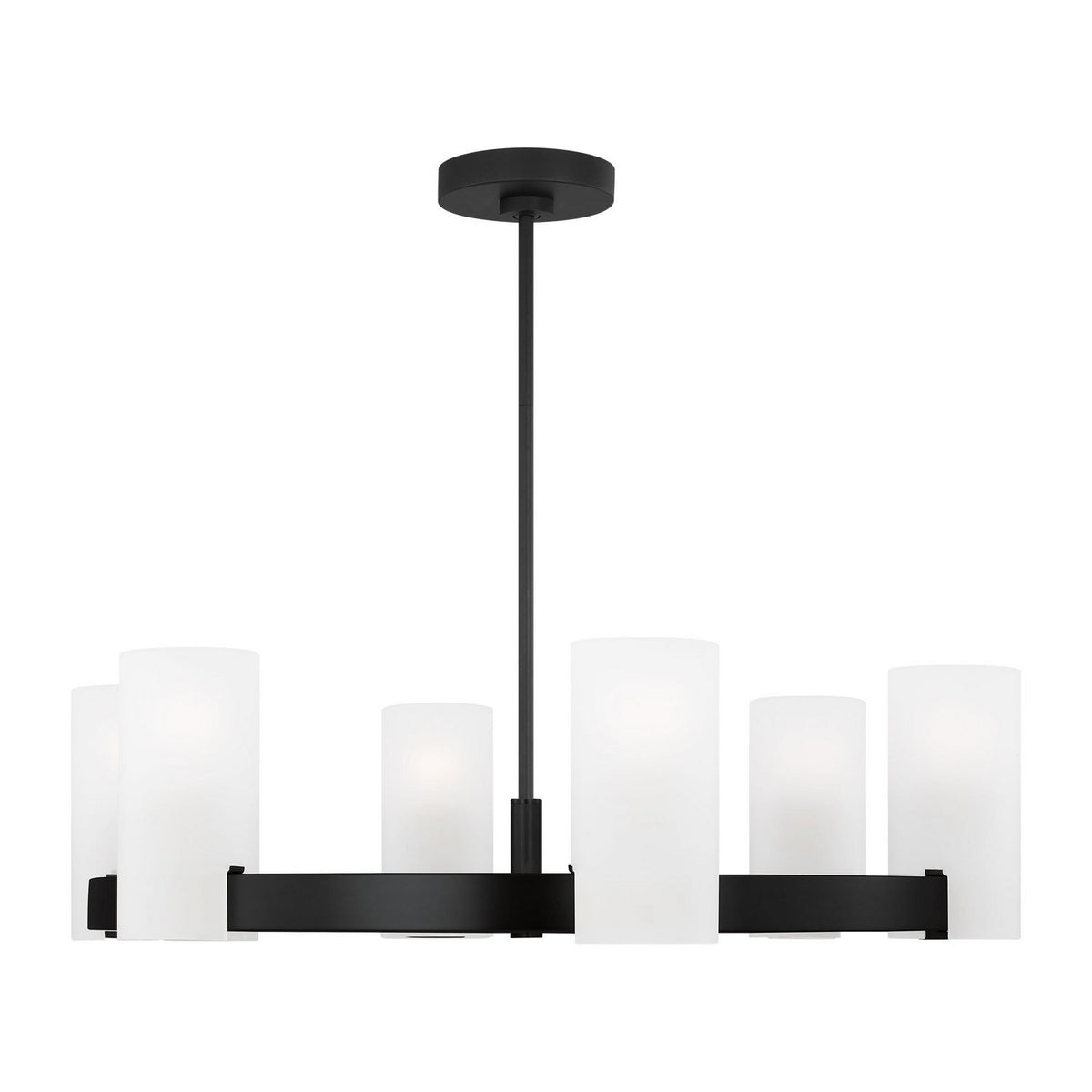 Visual Comfort Studio - DJC1166MBK - Six Light Chandelier - Rhode - Midnight Black