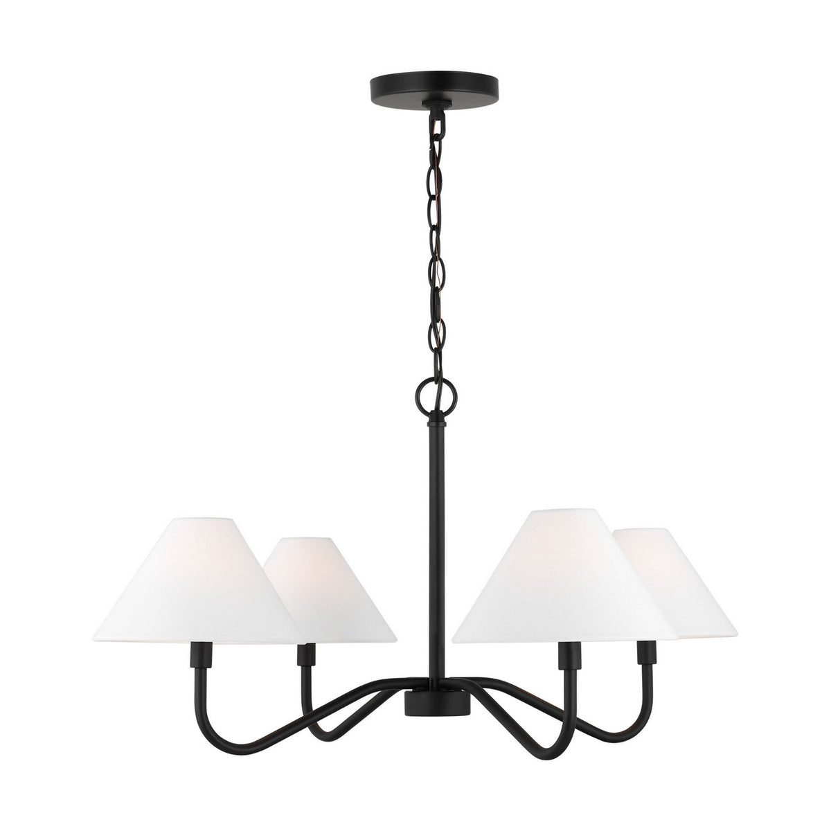 Visual Comfort Studio - DJC1194MBK - Four Light Chandelier - Eldon - Midnight Black