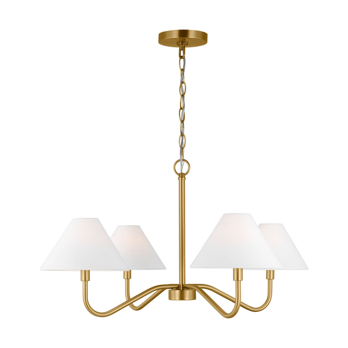 Visual Comfort Studio - DJC1194SB - Four Light Chandelier - Eldon - Satin Brass