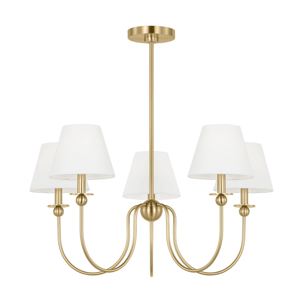 Visual Comfort Studio - DJC1255SB - Five Light Chandelier - Elsay - Satin Brass