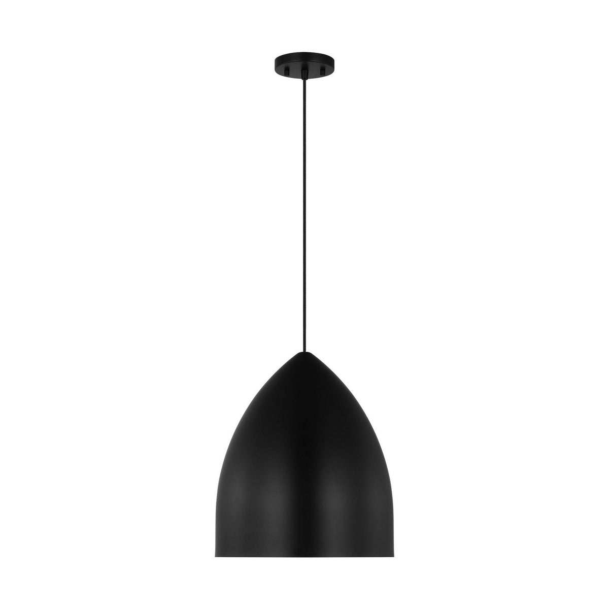 Visual Comfort Studio - DJP1161MBK - One Light Pendant - Huron - Midnight Black