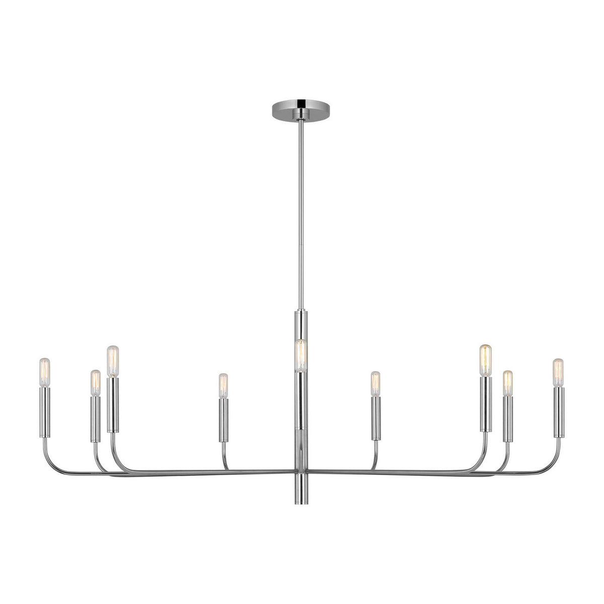 Visual Comfort Studio - EC1319PN - Nine Light Chandelier - Brianna - Polished Nickel