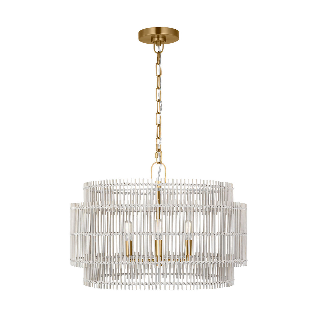 Visual Comfort Studio - EP1394BBS - Four Light Pendant - Elio - Burnished Brass