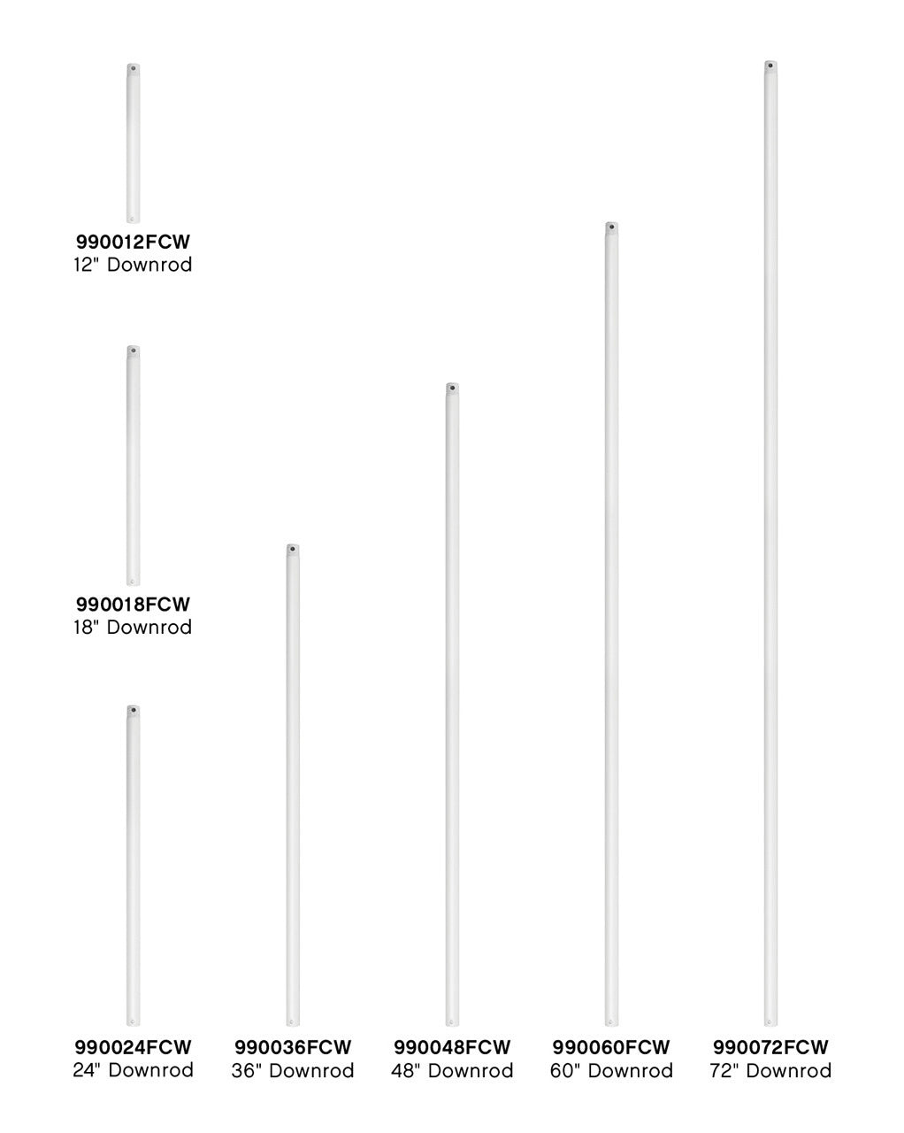 Hinkley - 990060FCW - Downrod - 60" Downrod - Chalk White