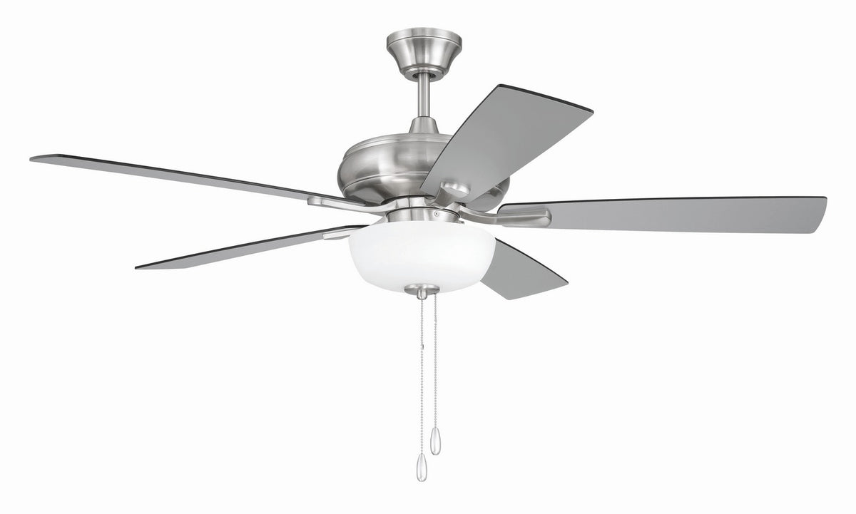 Craftmade - ECF211BNK5-BNGW - 52" Ceiling Fan - EOS 2 Light Frosted White Bowl 52" Ceiling Fan - Brushed Polished Nickel