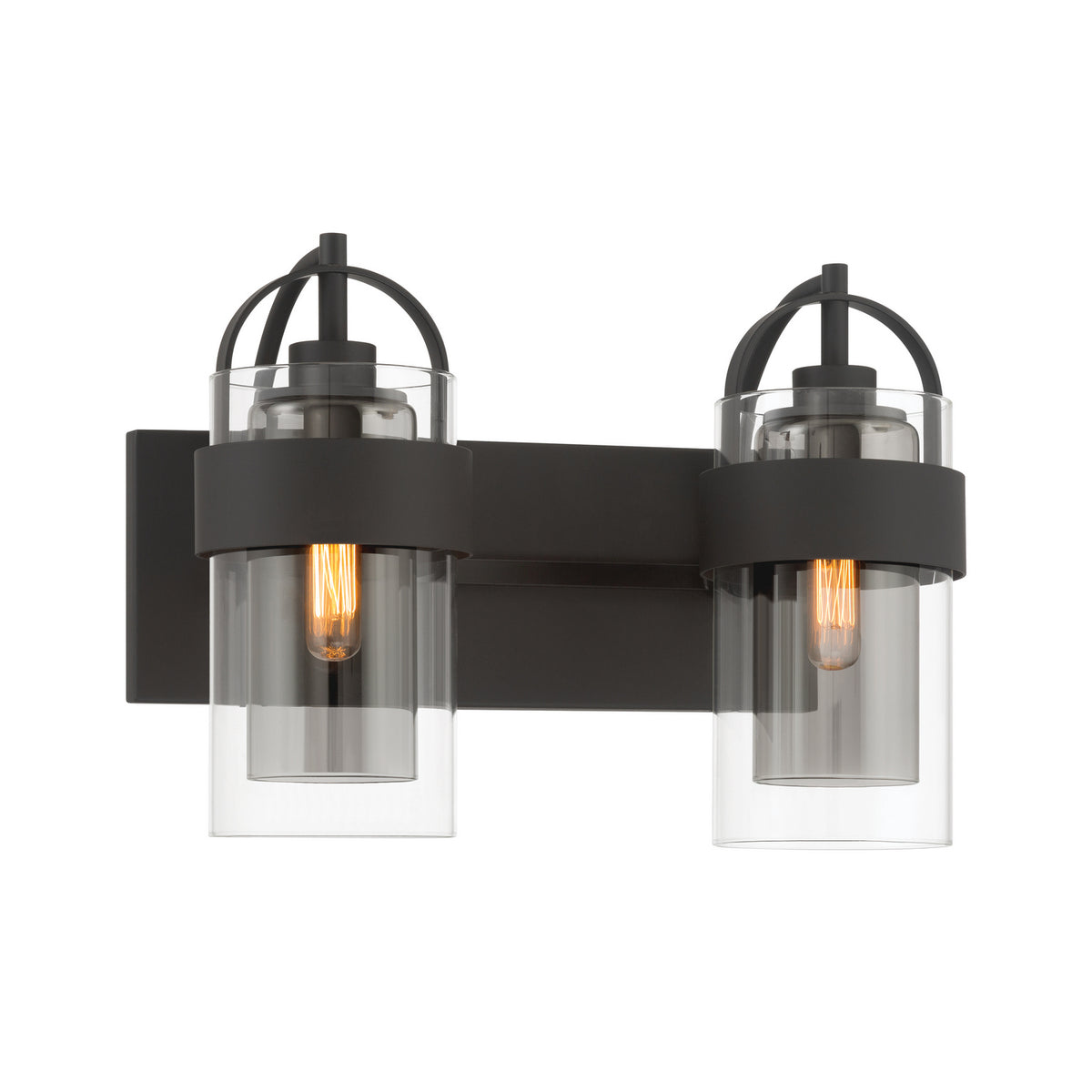 Minka-Lavery - 1912-899 - Two Light Vanity - Ravik - Dark Matte Black