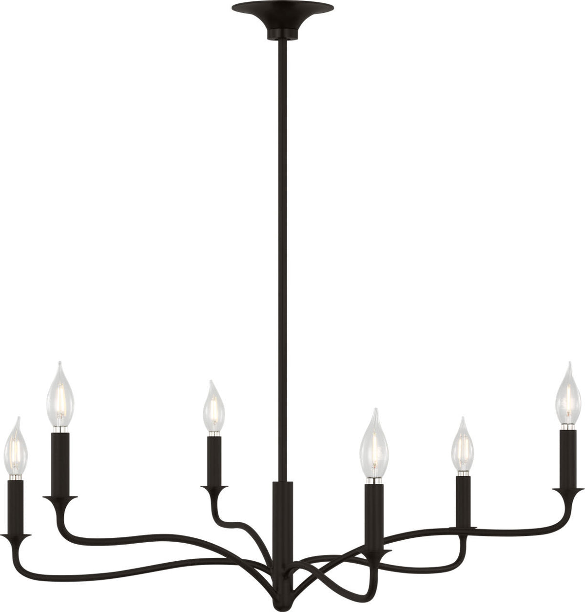 Visual Comfort Studio - AC1226AI - Six Light Chandelier - Chatsworth - Aged Iron | Aged Iron