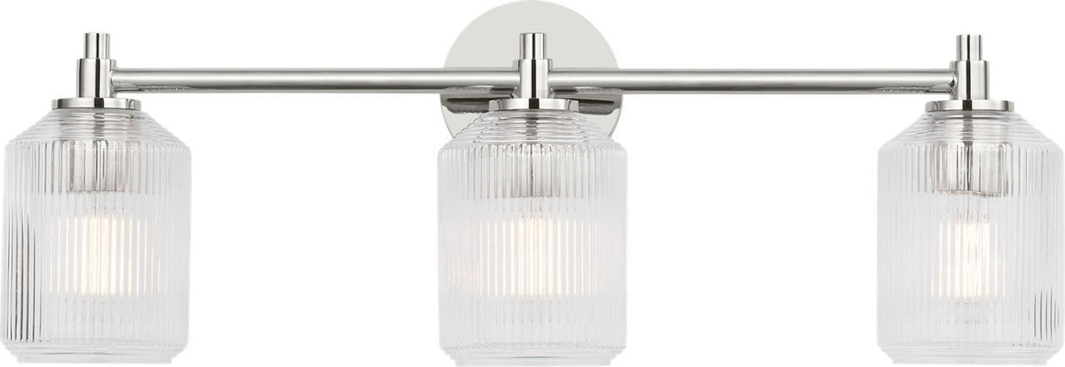 Visual Comfort Studio - CV1093PN - Three Light Bath - Barstow - Polished Nickel | Polished Nickel