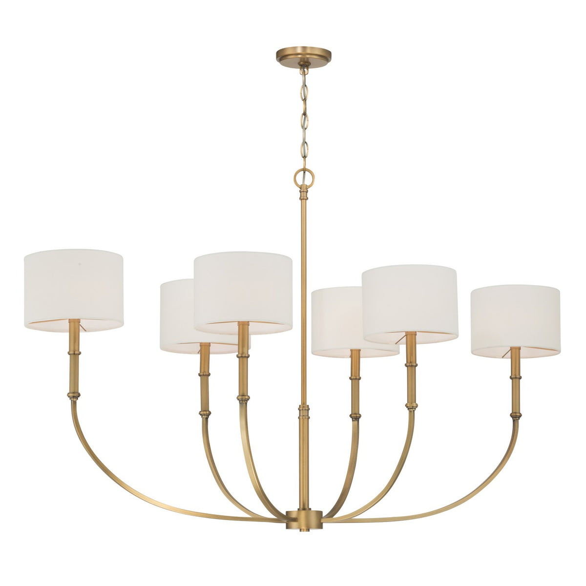 Minka-Lavery - 10427-732 - Six Light Linear Chandelier - Molvene - Legacy Brass