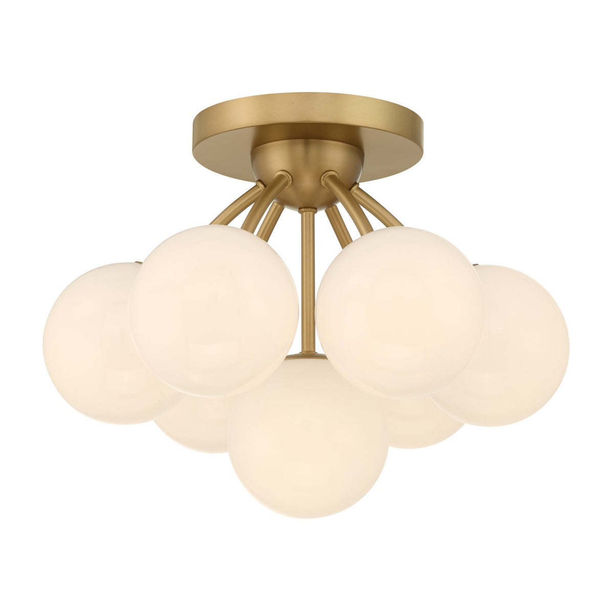 Minka-Lavery - 12077-732 - Seven Light Semi-Flush Mount - Lunara - Legacy Brass