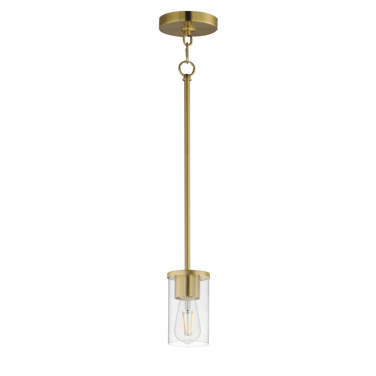 Maxim - 90281CLSBR - One Light Pendant - Lateral - Satin Brass