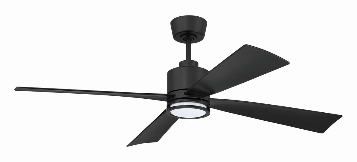 Craftmade - RHT52FB4 - 52" Ceiling Fan - Rhett 52" In/Outdoor Fan Damp Rated - Flat Black
